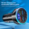 PD Car Charger With Digital Display And Multiple Ports 4