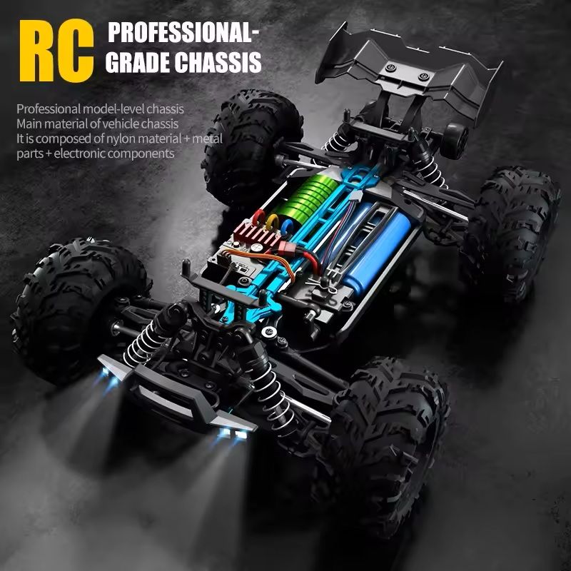 Fast 4WD RC Car With LED Headlights And 50kmh Speed 2