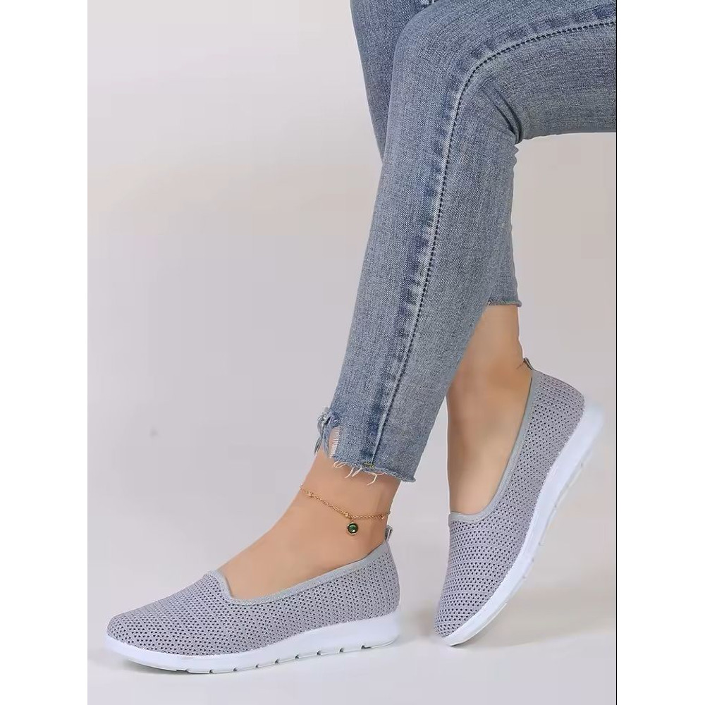 Womens Summer Mesh Flat Shoes With Breathable Design 8