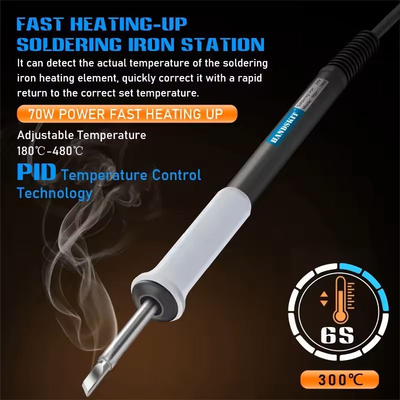 LCD Digital Temperature Adjustable Soldering Station For Electronics Repair 2