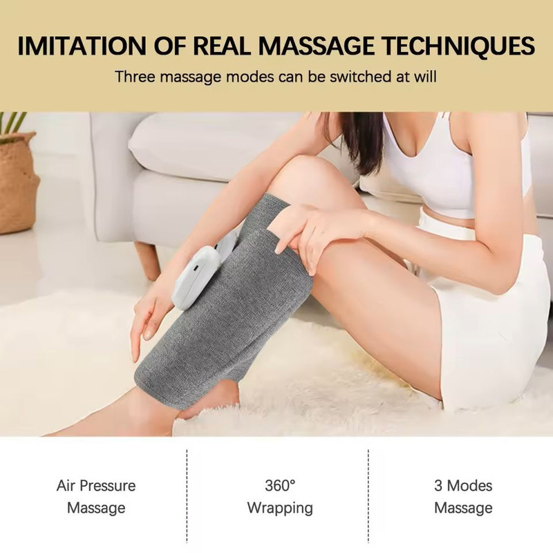 Electric 360 Degree Air Pressure Calf Massager With Compression And Heat 2