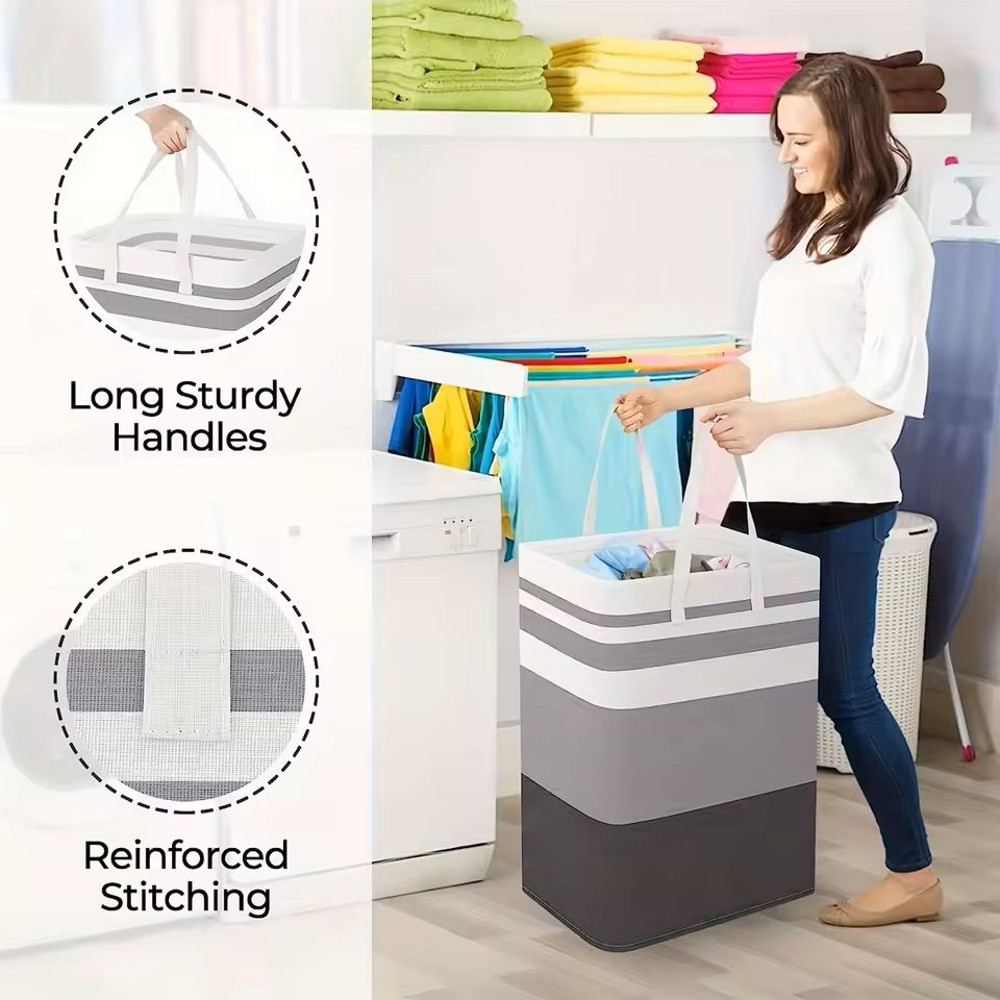 Large Laundry Basket With Handles 75L Capacity 0
