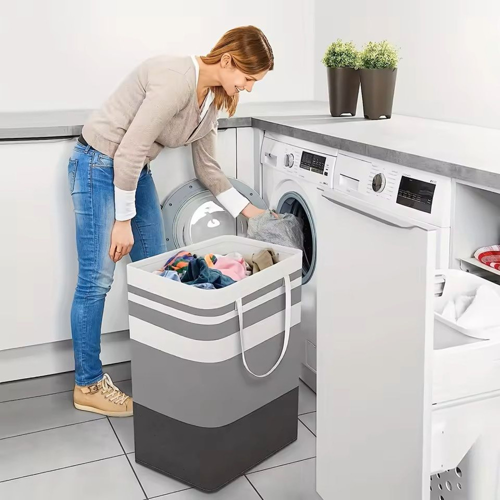 Large Laundry Basket With Handles 75L Capacity 1