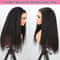 Kinky Straight Glueless Lace Wig Human Hair PreCut 4x4 Closure 1
