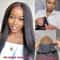 Kinky Straight Glueless Lace Wig Human Hair PreCut 4x4 Closure 2