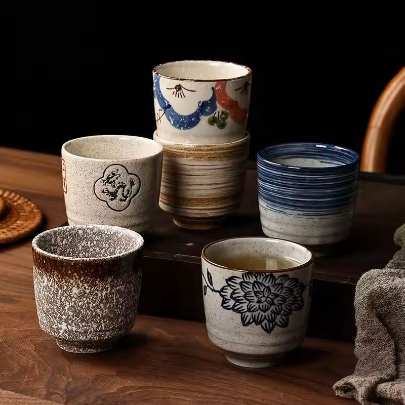 Japanese Style HandPainted Ceramic Tea Cup 0