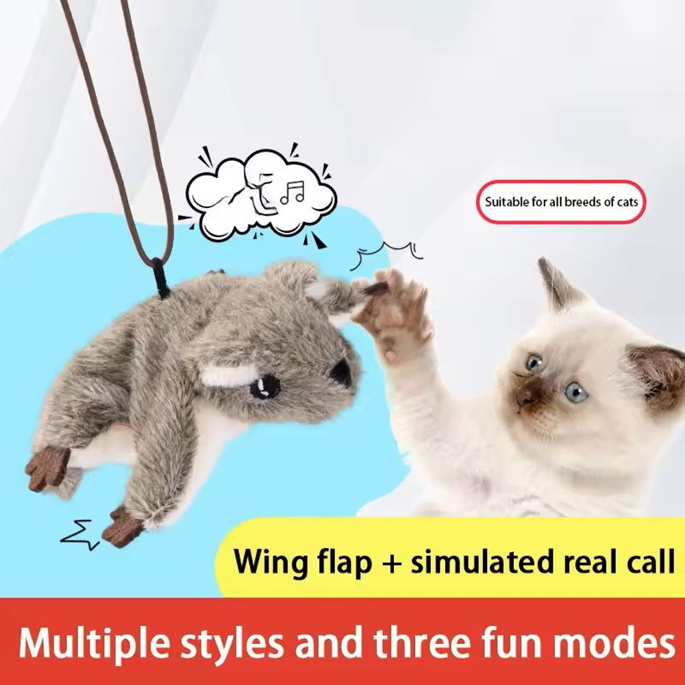 Interactive Rechargeable Cat Toy With Chirping Flapping Bird 3