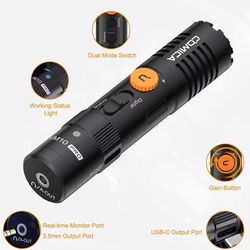 on-camera cardioid shotgun microphone with shock mount for dslr and smartphones