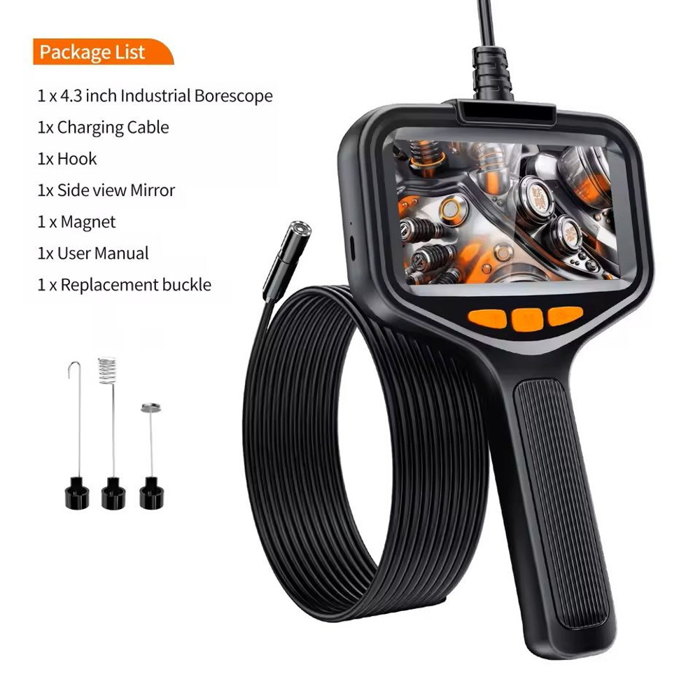 43 LCD HD Endoscope Camera With Waterproof Borescope And LED Lights 8