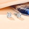 2 Carat Moissanite Stud Earrings With Sterling Silver Or Gold Setting 3