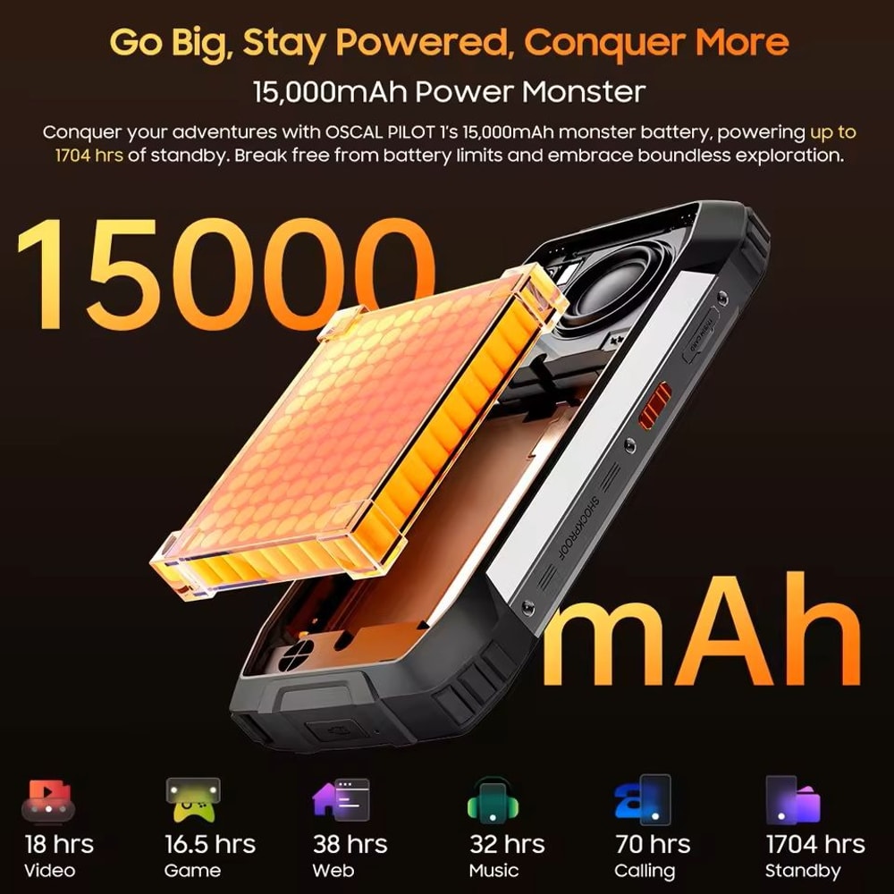 Rugged Android Smartphone With 667 Display And 15000mAh Battery 5
