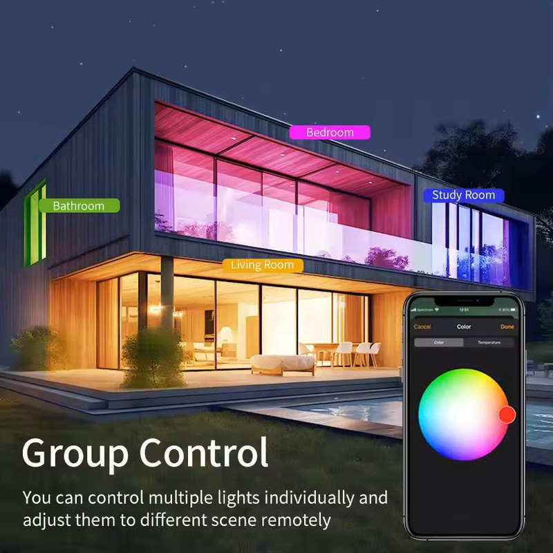 Smart WiFi LED Ceiling Light With App And Voice Control 24W Round Panel Lamp 3