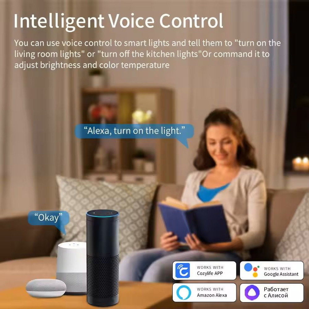 Smart WiFi LED Ceiling Light With App And Voice Control 24W Round Panel Lamp 4