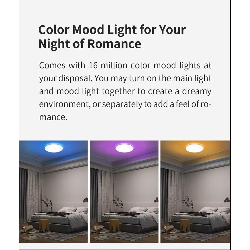 Smart LED RGB Ceiling Light Ultra Thin Dimmable WiFi Voice Control 1