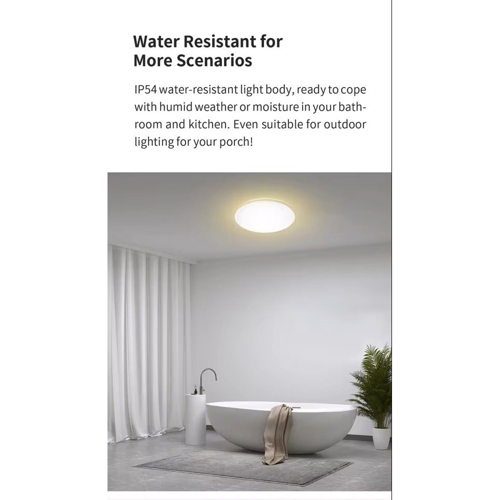 Smart LED RGB Ceiling Light Ultra Thin Dimmable WiFi Voice Control 5