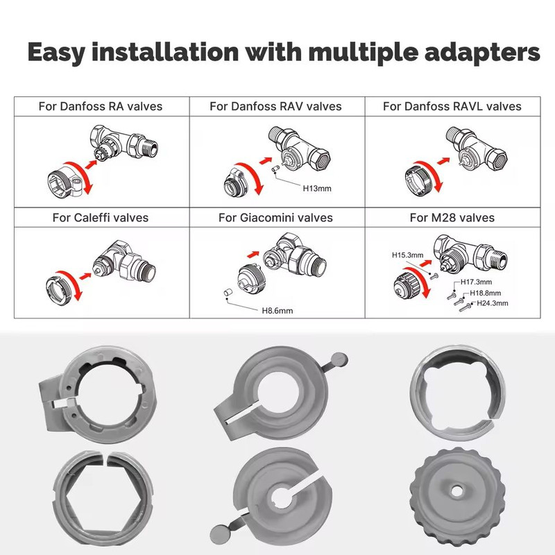 Smart Thermostatic Radiator Valve Programmable WiFi ZigBee Temperature Controller 2
