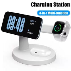 3 in 1 magnetic wireless charger stand fast charging dock for iphone watch and airpods