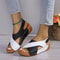 Womens Contrast Color Wedge Sandals Peep Toe Beach Shoes 0