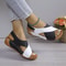 Womens Contrast Color Wedge Sandals Peep Toe Beach Shoes 1