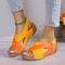 Womens Contrast Color Wedge Sandals Peep Toe Beach Shoes 8