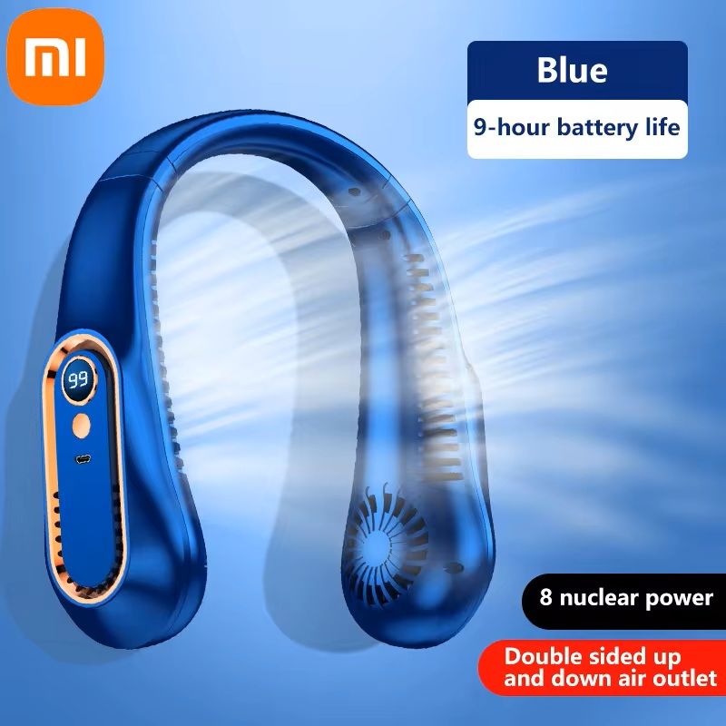 Portable Bladeless Neck Fan With LED Display And USB Charging 5