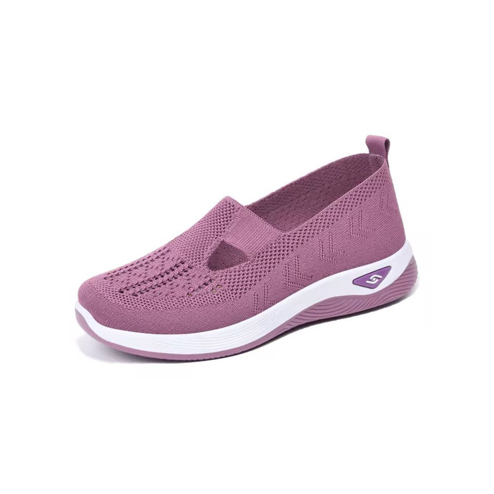 Womens Breathable Knit Sneakers Low Top Casual Shoes 13