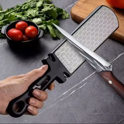 5 in 1 knife sharpener with diamond bars and whetstone