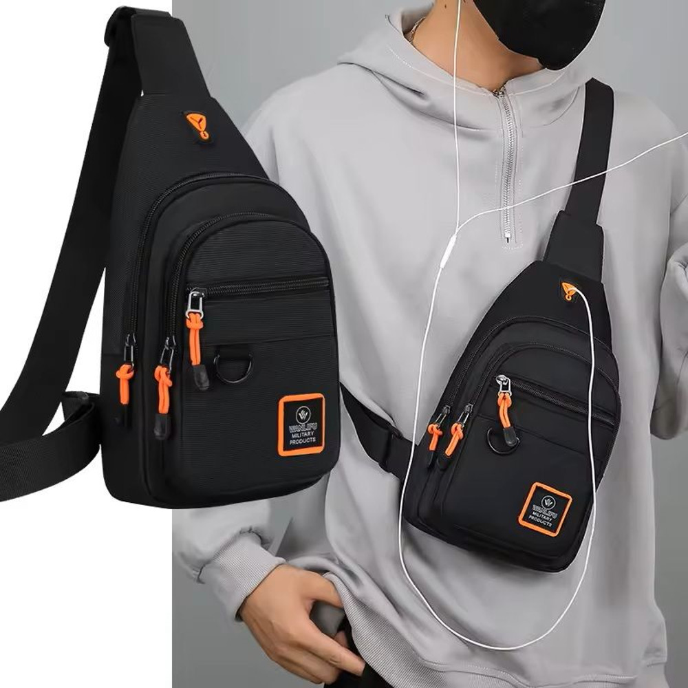 Mens Waterproof Hiking Crossbody Shoulder Chest Bag 3