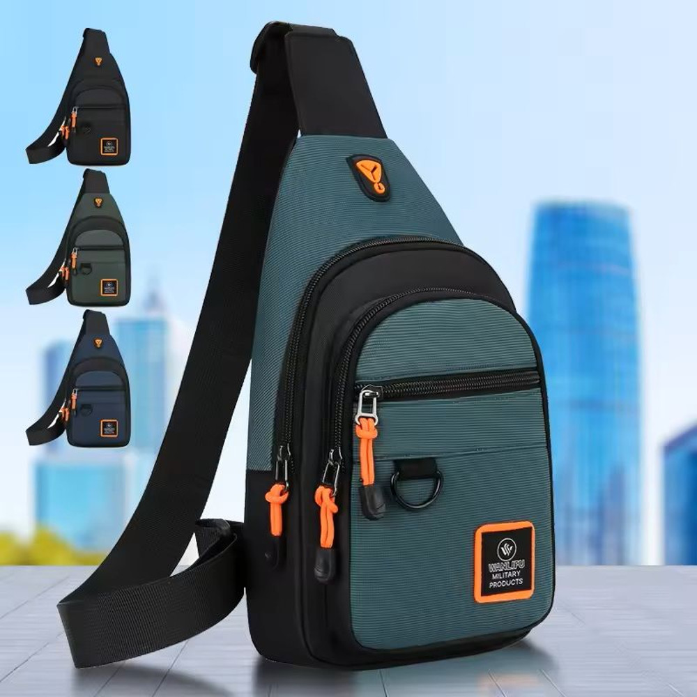 Mens Waterproof Hiking Crossbody Shoulder Chest Bag 4