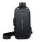 Mens PU Leather Crossbody Shoulder Chest Bag 1