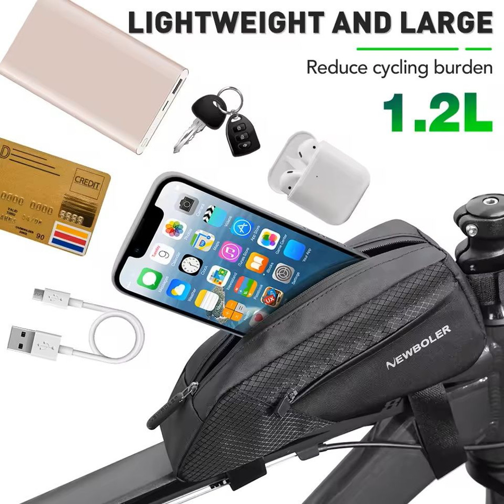 Waterproof Bike Frame Bag With Reflective Strips And Large Capacity 5