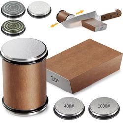rolling knife sharpener kit with magnetic holder and diamond sharpening stones