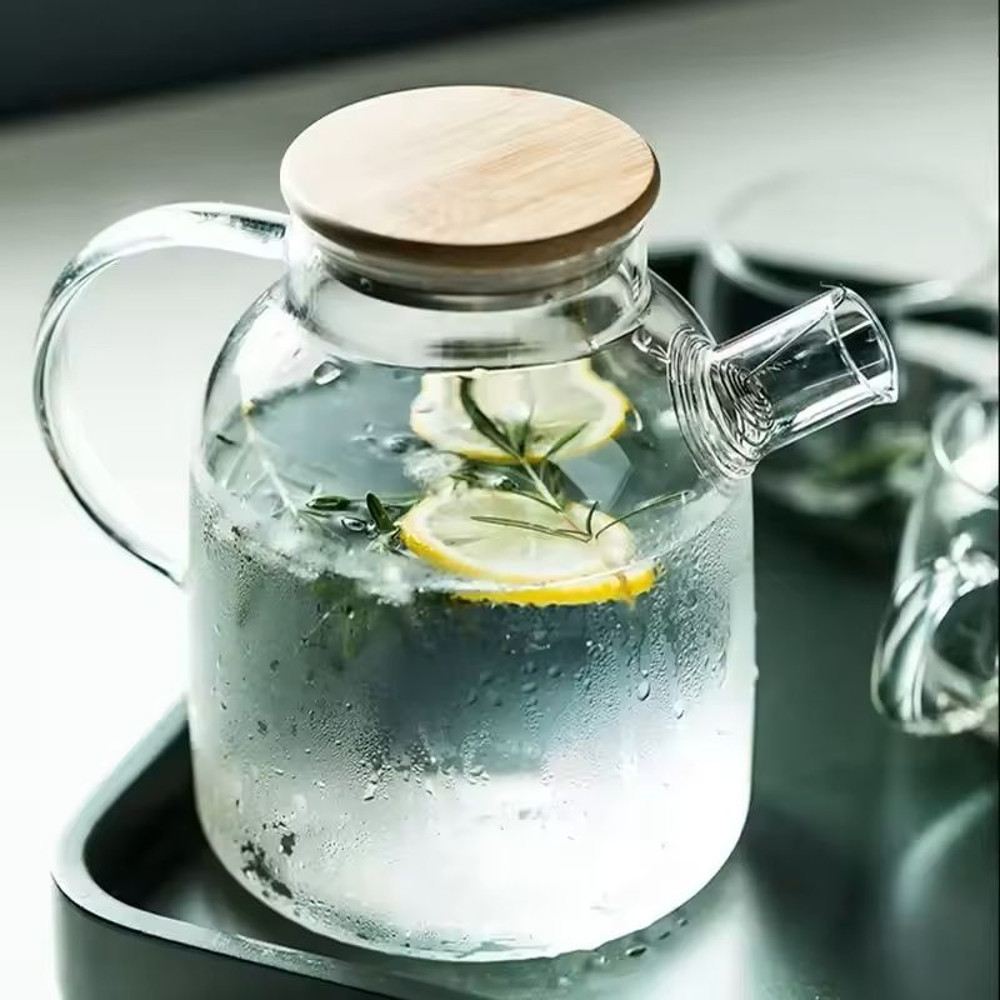 Large Transparent Glass Teapot 18L HeatResistant Flower Tea Kettle 2