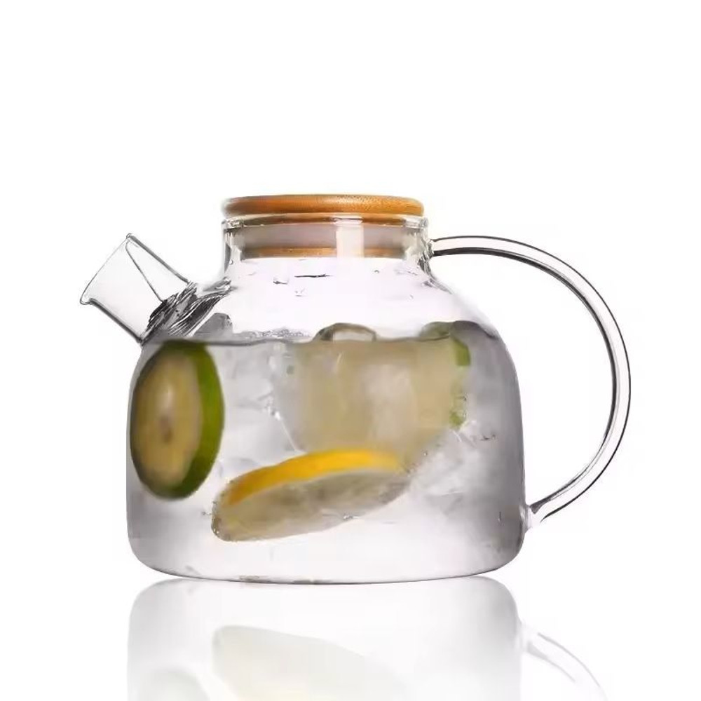 Large Transparent Glass Teapot 18L HeatResistant Flower Tea Kettle 5