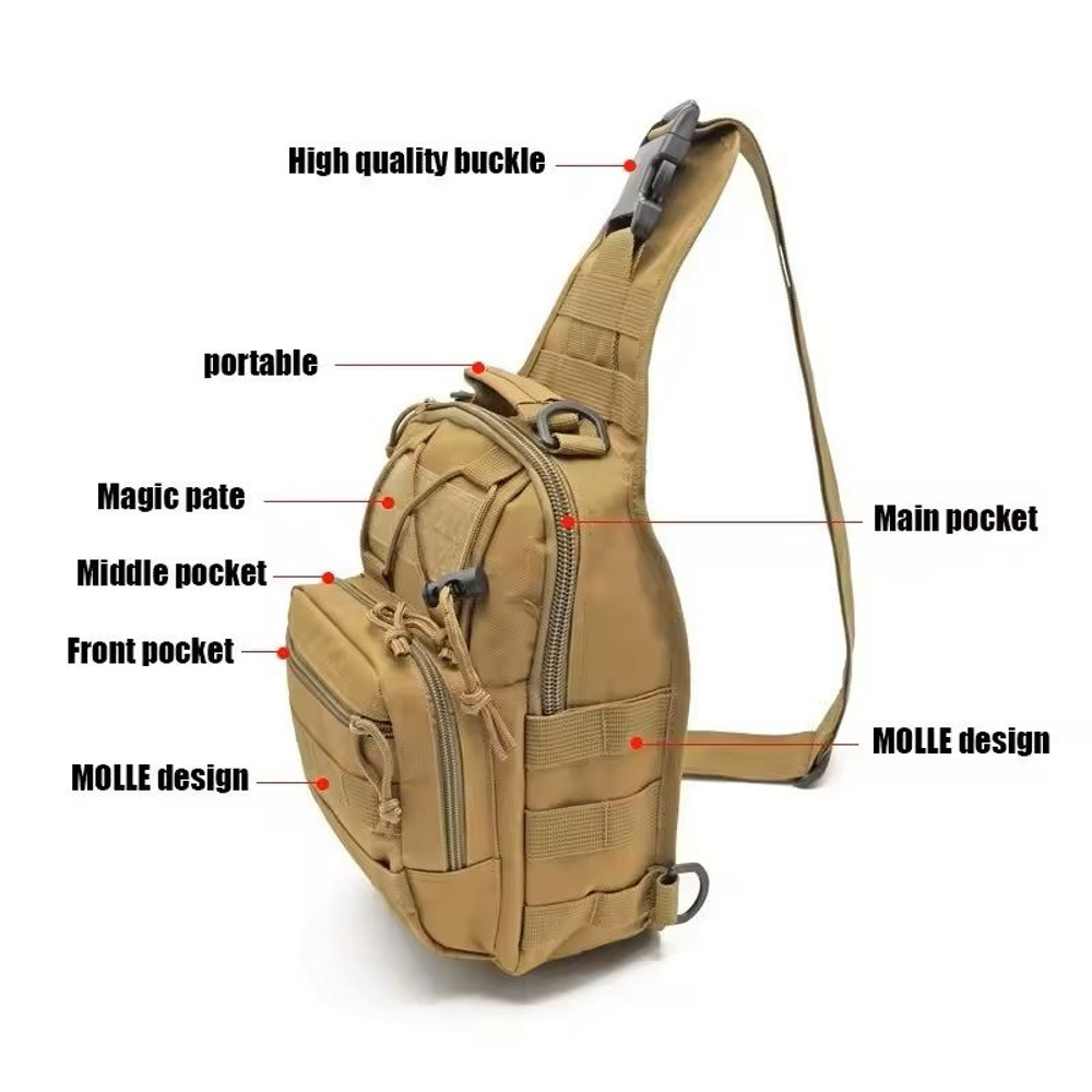 Tactical Sling Backpack Waterproof Outdoor Daypack 1