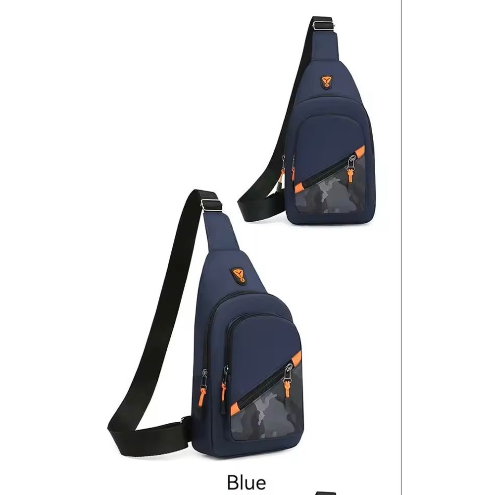 Mens Nylon Chest Bag Trendy Crossbody Shoulder Bag 6