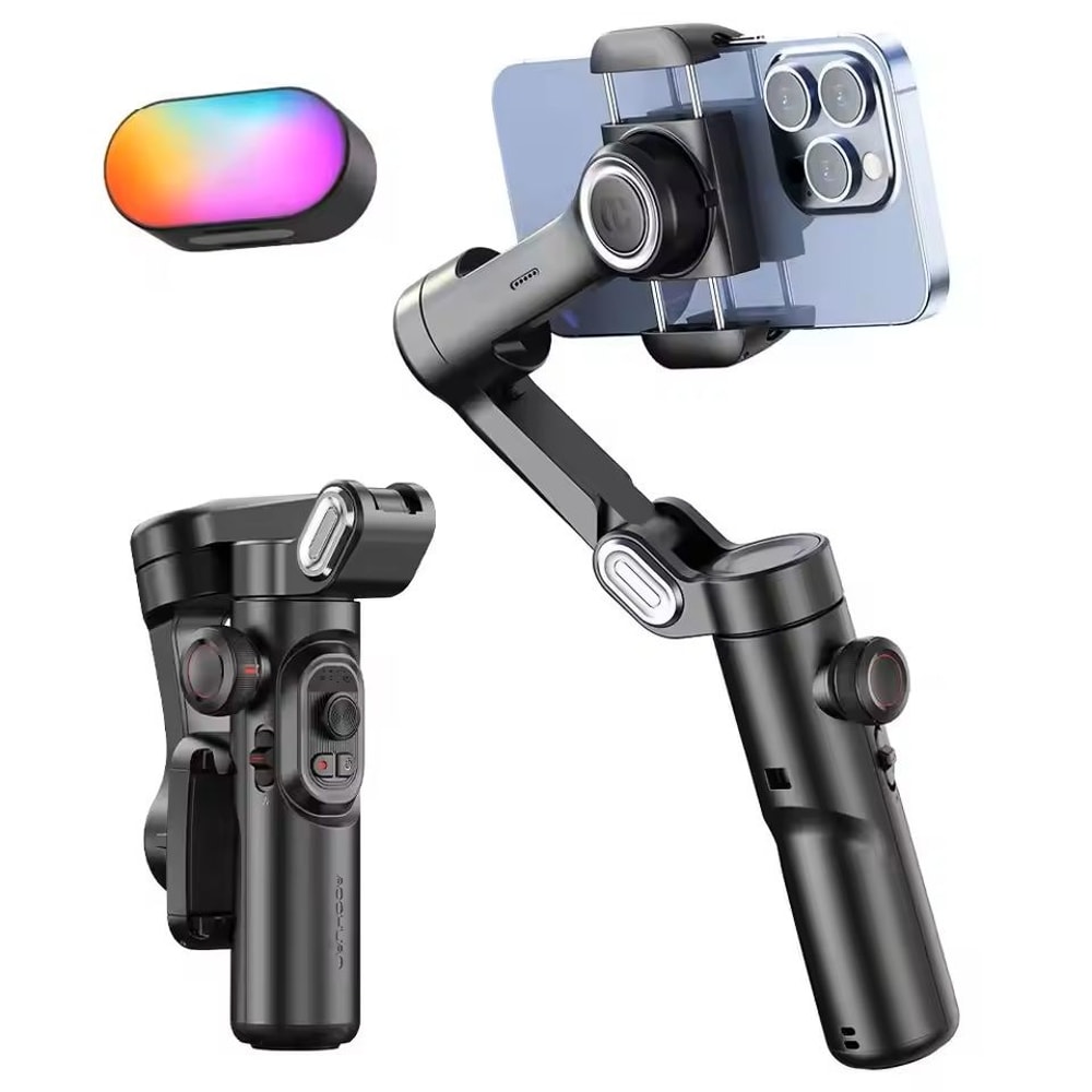 3Axis Smartphone Gimbal Stabilizer With Face Tracking And Fill Light 0