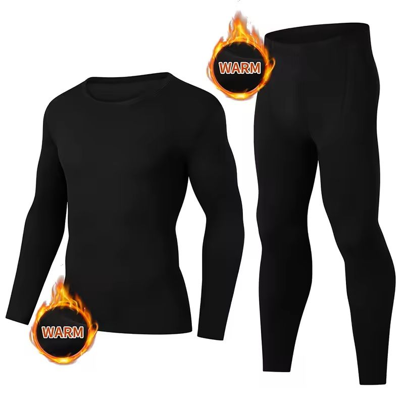 Mens Thermal Underwear Set Long Sleeve Top And Bottom 5