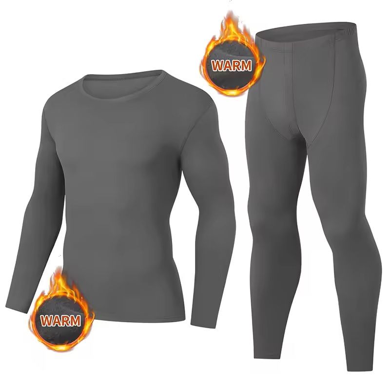 Mens Thermal Underwear Set Long Sleeve Top And Bottom 7