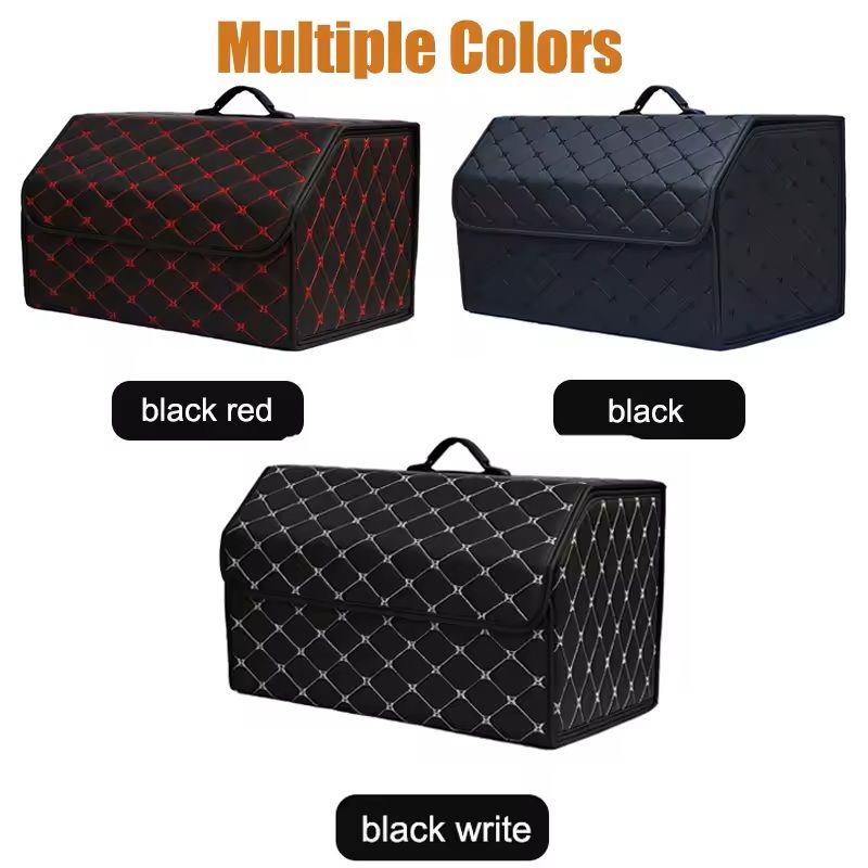 Leather Car Trunk Organizer Large Folding Storage Box 2