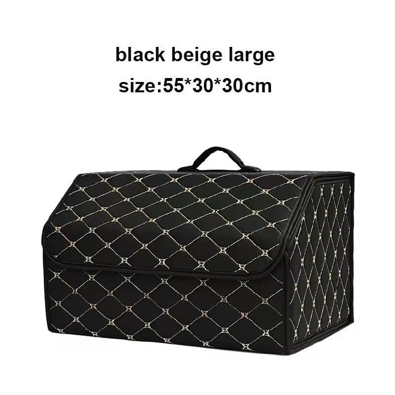 Leather Car Trunk Organizer Large Folding Storage Box 8
