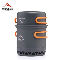 camping cookware set outdoor pot kettle tableware kit