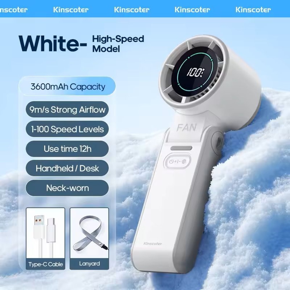 Portable Handheld Fan Rechargeable Mini Cooling Turbo Fan 9