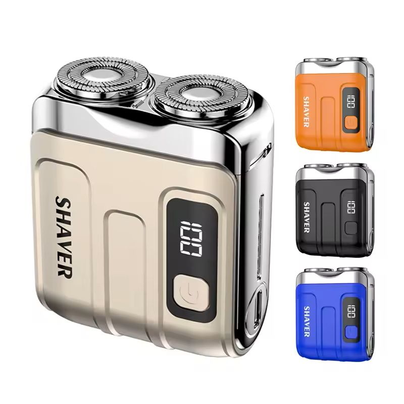 Mini Travel Electric Shaver Rechargeable Rotary Beard Trimmer 0