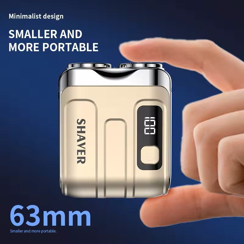 Mini Travel Electric Shaver Rechargeable Rotary Beard Trimmer 1
