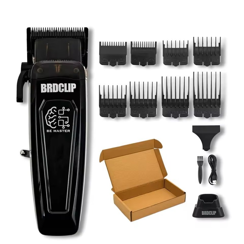 Professional Electric Hair Clipper With Adjustable DLC Blade And Base 9