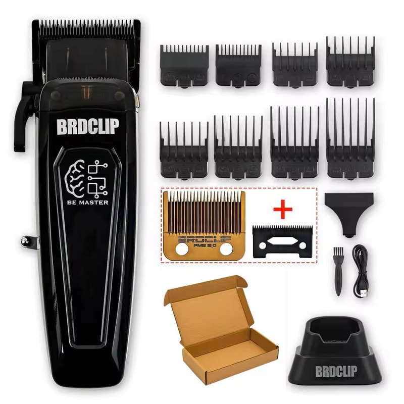 Professional Electric Hair Clipper With Adjustable DLC Blade And Base 12