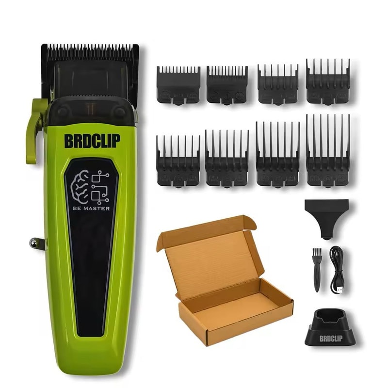 Professional Electric Hair Clipper With Adjustable DLC Blade And Base 6