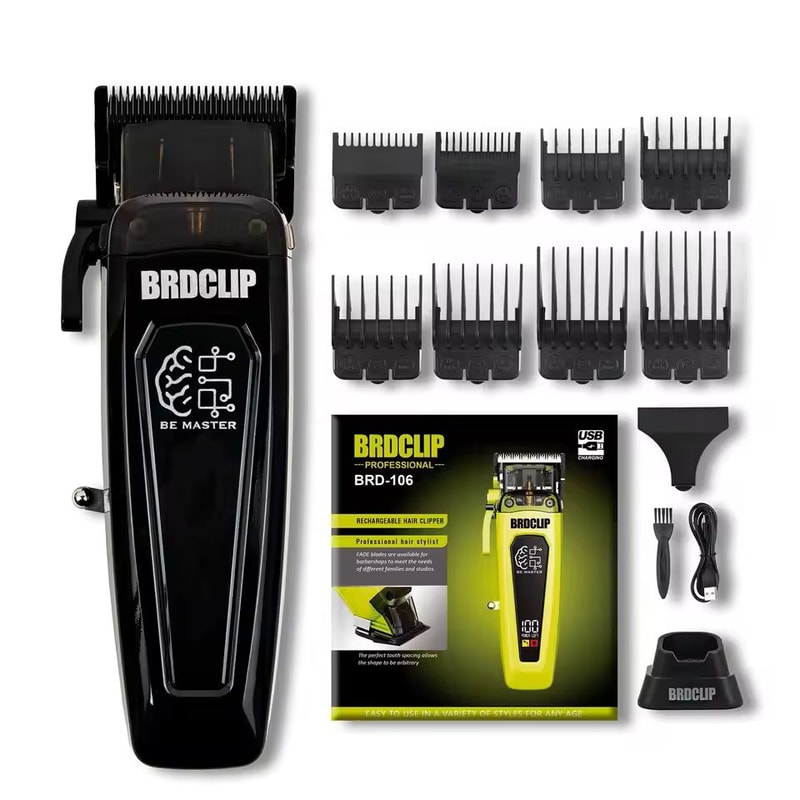 Professional Electric Hair Clipper With Adjustable DLC Blade And Base 7