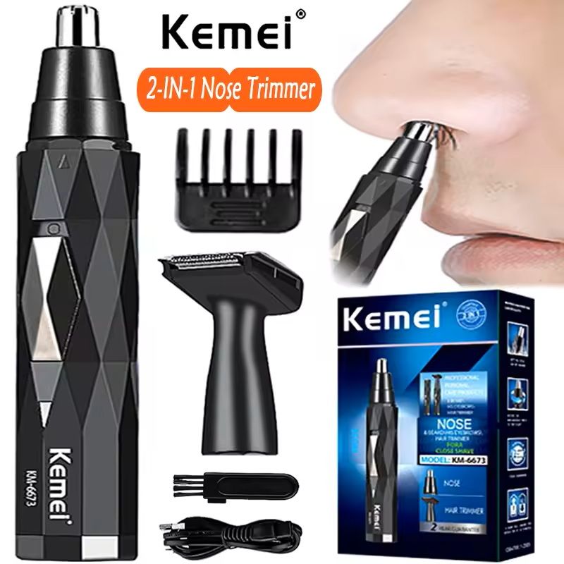 2 In 1 Rechargeable Nose Hair And Beard Trimmer For Men 0